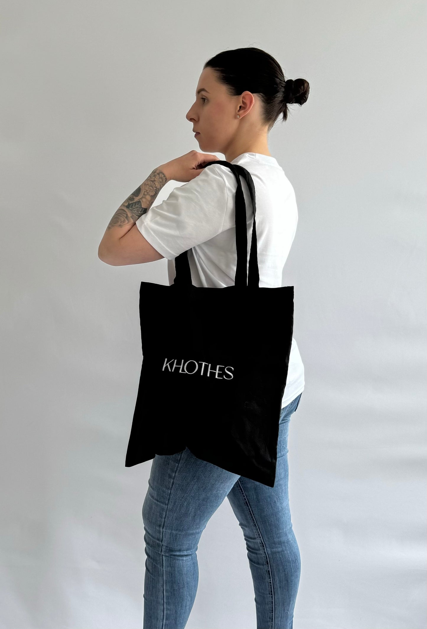BLACK TOTE BAG KHLOTHES